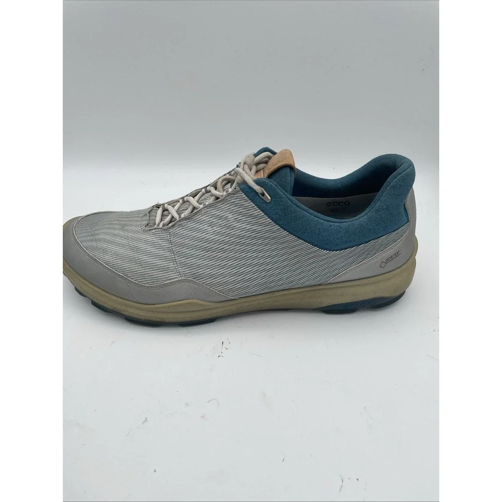 ECCO Mens Biom Hybrid 3 GoreTex Yak Leather White Gray Golf Shoes Size 13‎